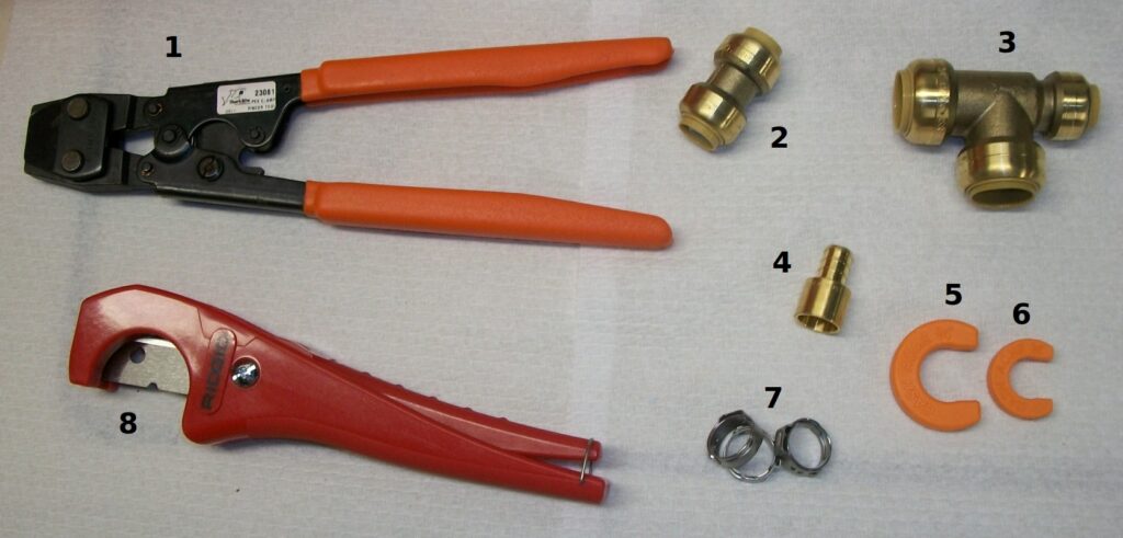 Plumber: Pronunciation, Meaning and What the Job Actually Involves Pipe press tool, cutter and push-fit brass fittings